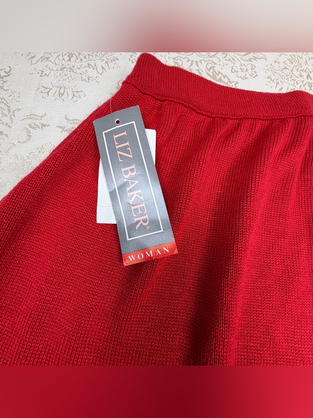 Liz Baker Vintage Red Sweater Skirt , NWT, 1X - Picture 6 of 7